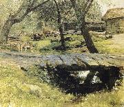 Isaac Levitan Small Beucke in the village Sawwinskaja Sloboda oil on canvas